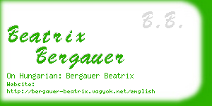 beatrix bergauer business card